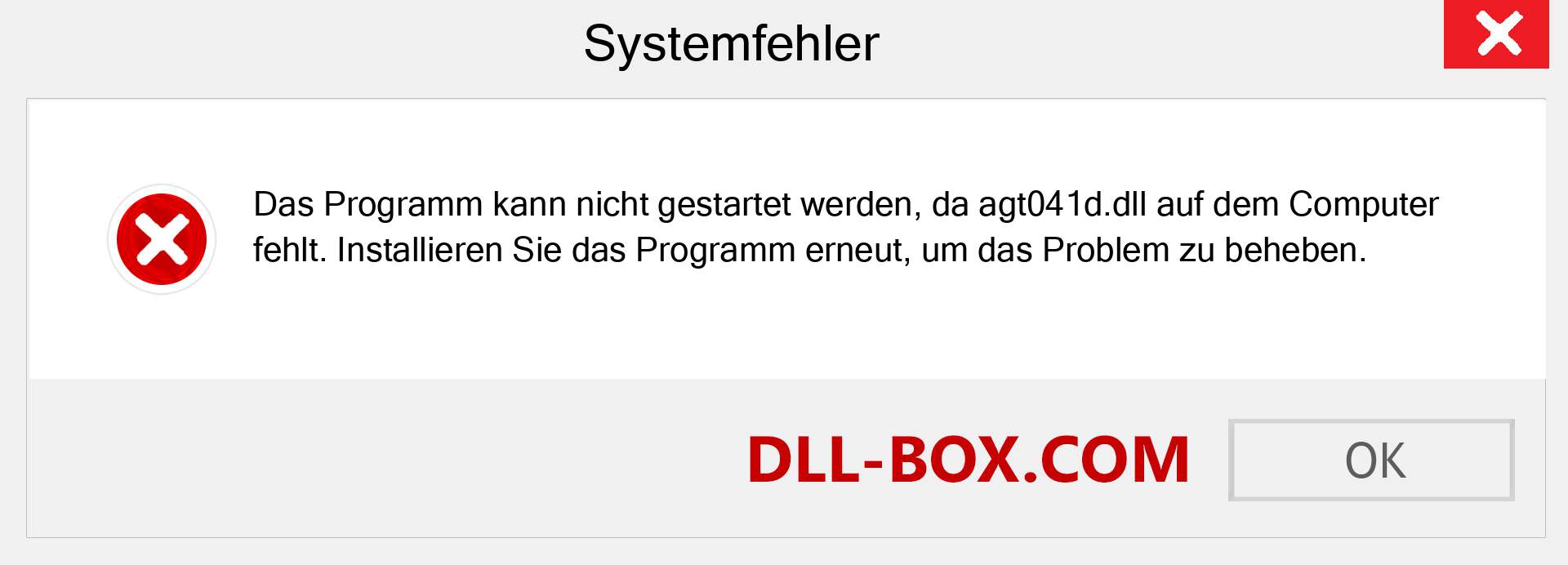 agt041d.dll-Datei fehlt?. Download für Windows 7, 8, 10 - Fix agt041d dll Missing Error unter Windows, Fotos, Bildern